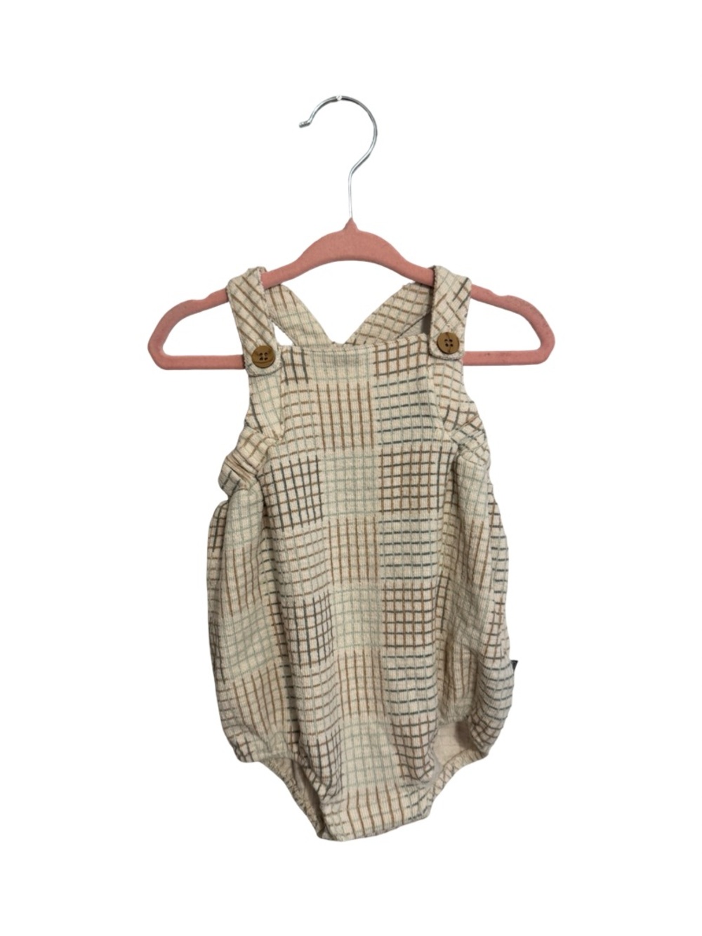 Modern Moments Boys Plaid & Striped Bubble Romper Size 3-6 Months